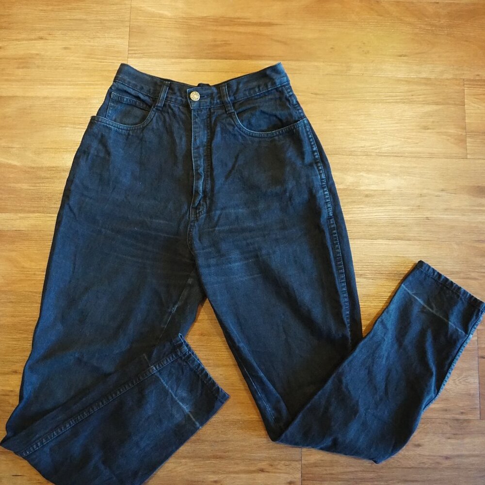 Dark Black Denim Vintage Jeans
